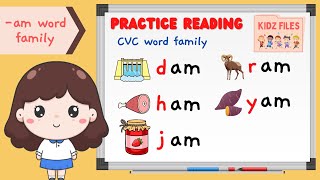 Word Family -am || Practice Reading Phonics || CVC || 3 letter words