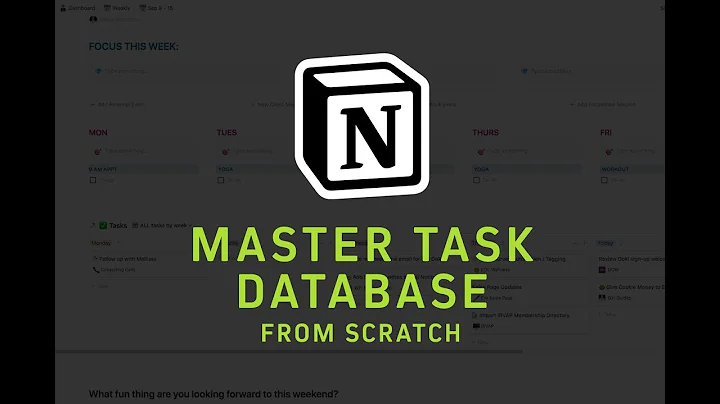 How to make a master task database from scratch us...