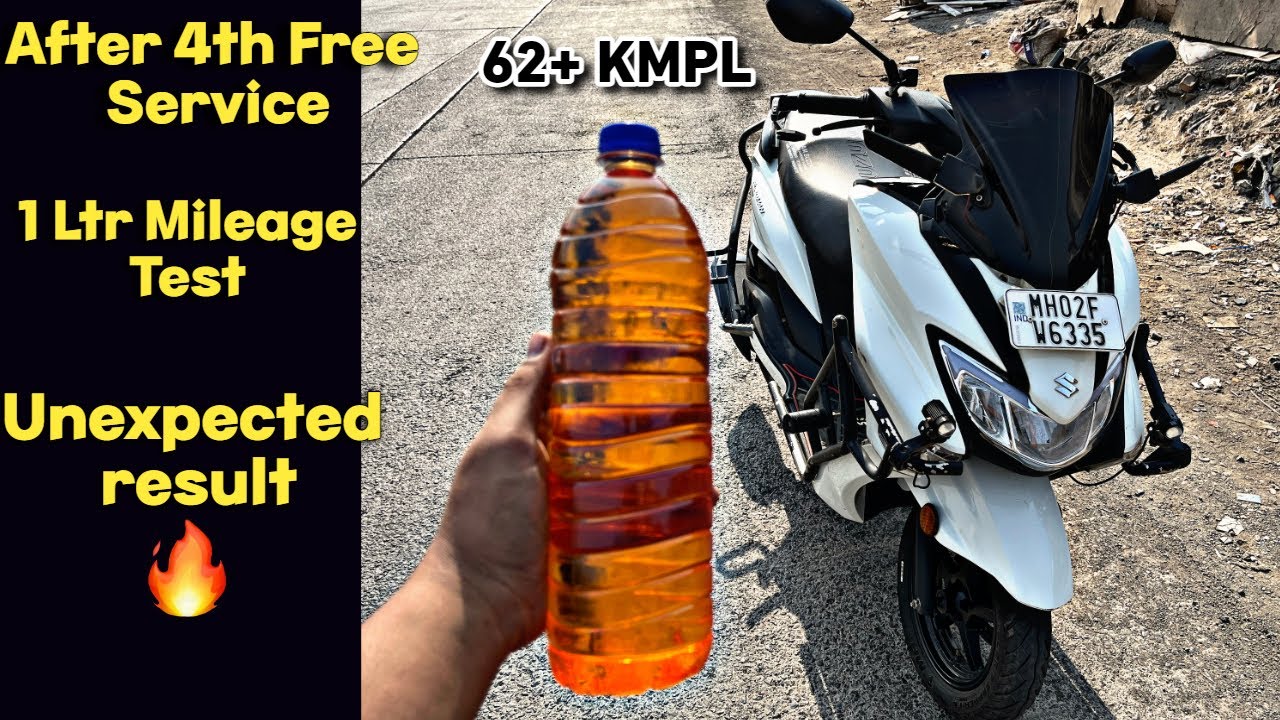 Suzuki Burgman Street 125 BS6 - 1Ltr Mileage Test After 4th Service | Shocking Mileage 😱😱
