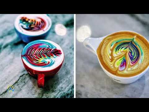 the art of colorful decoration on coffee