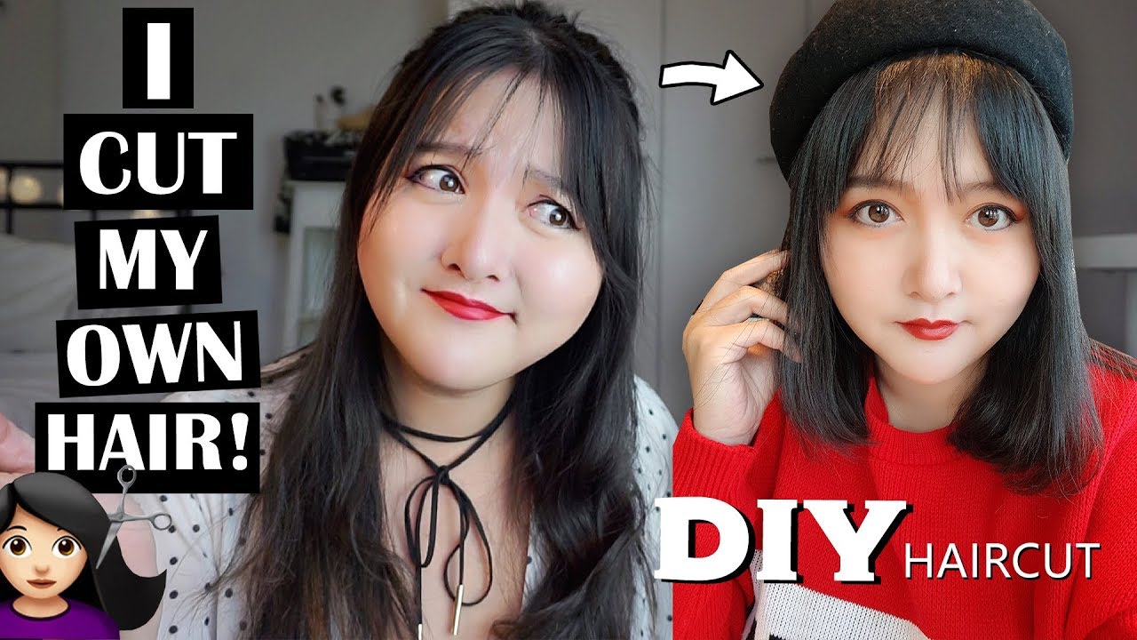 HOW I CUT MY OWN HAIR💇如何自己剪头发!DIY剪发过程全记录 - YouTube