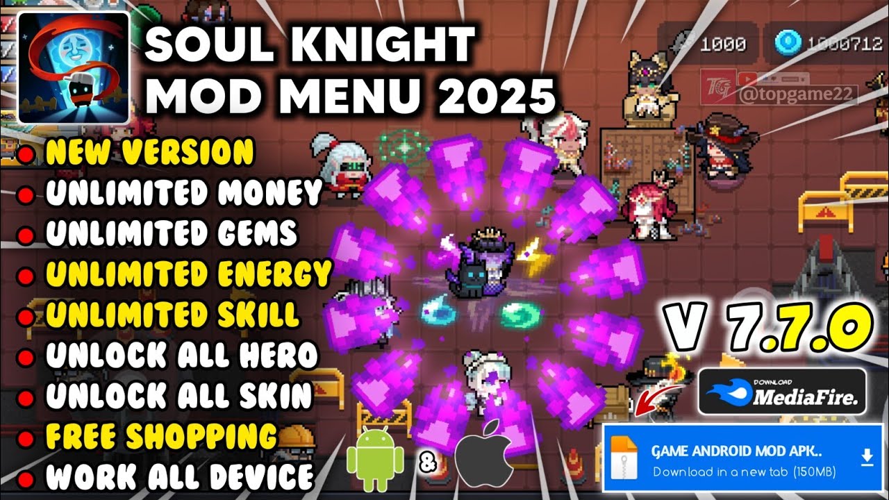 SOUL KNIGHT MOD MENU 7.7.0 НОВЫЙ 2025 - Soul Knight Mod Apk Неограниченные деньги и разблокировка...