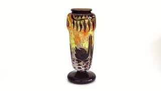 Le Verre Français / Charder – Cygnes Vase 1927 / 1929 - Antiques Emporium Glass Collection