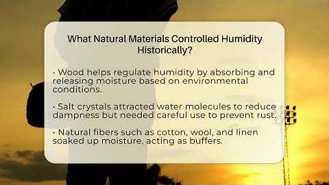 What Natural Materials Controlled Humidity Historically? - The Memorabilia Zone
