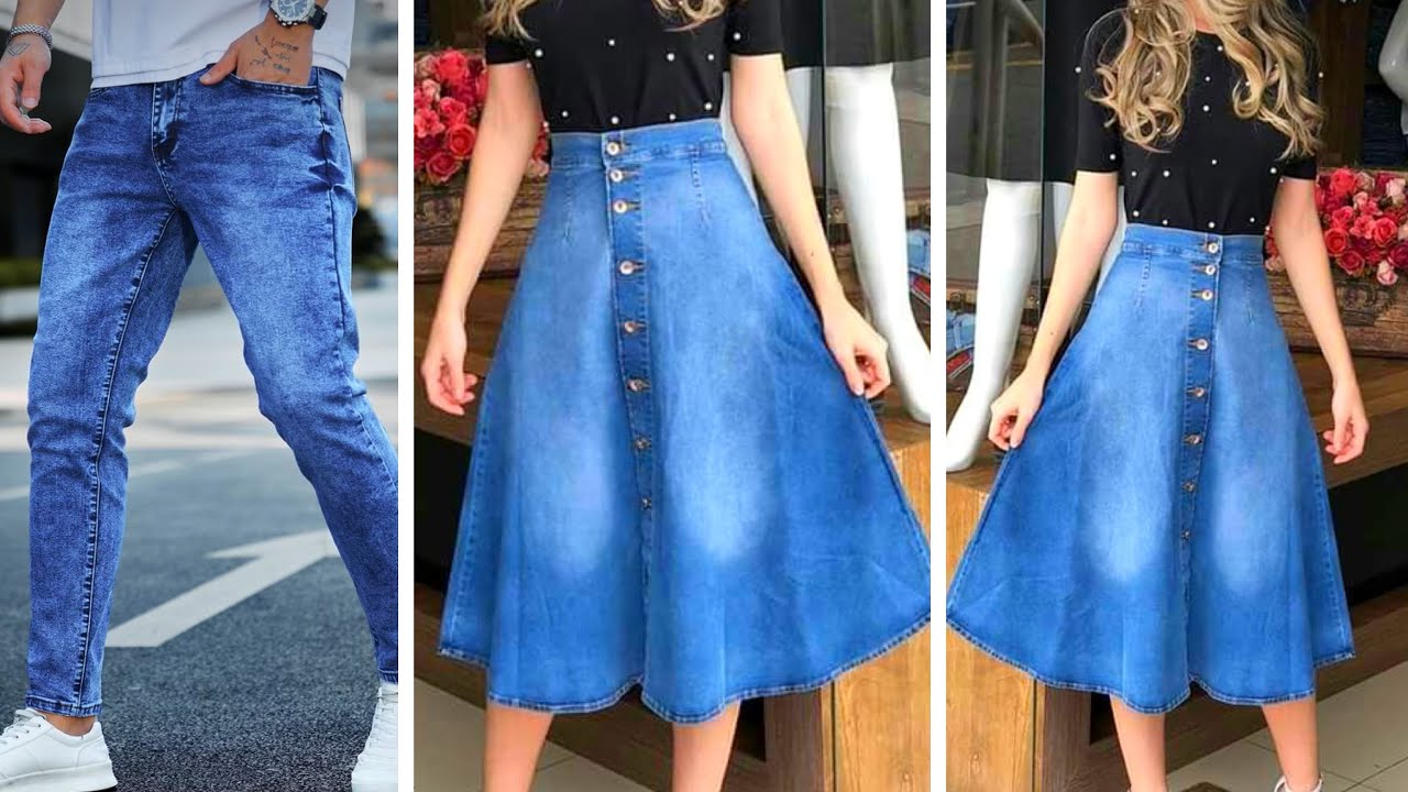 Old jeans into skirt 😳😳
