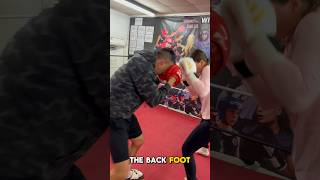 Pad work doesn’t have to look pretty to be effective… #boxingtraining #boxingcoach
