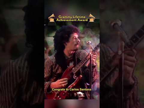 🎸 Carlos Santana receives the GRAMMY Lifetime Achievement Award. Pure rock history. 🎶 #shorts
