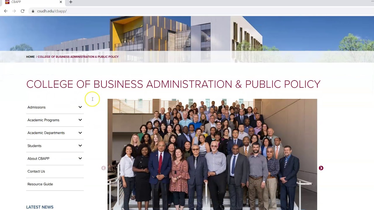 How to Access the CBAPP Academic Advising Page