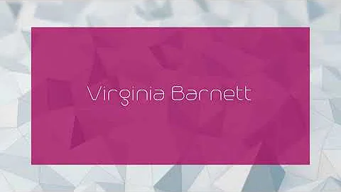 Virginia Barnett - appearance