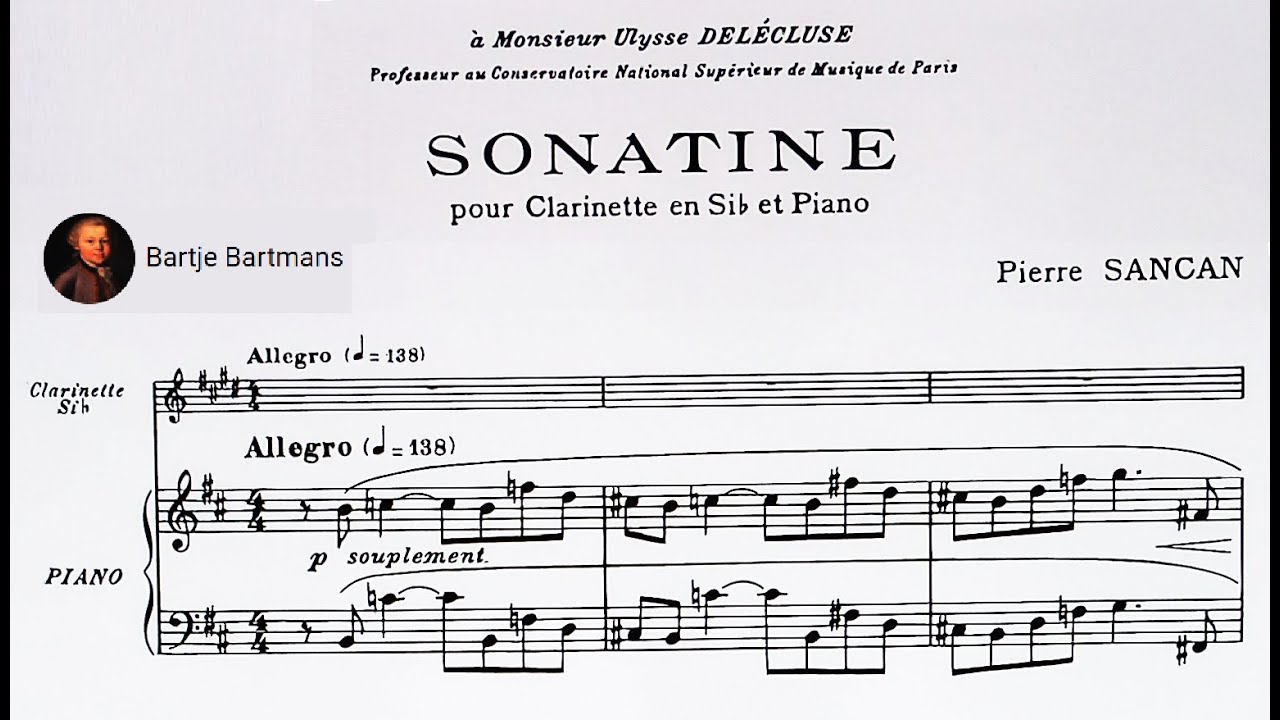 Pierre Sancan - Clarinet Sonatina (1963)