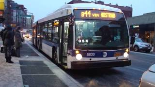 MTA NYCT Bus: 2012 Nova-LFSA Artic B44 Bus #5830 at Empire Blvd-Nostrand Ave