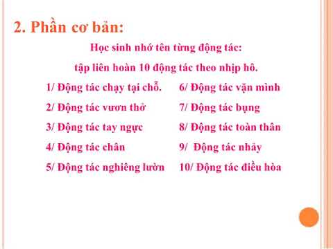 Thể dục - Động tác nhảy, điều hòa