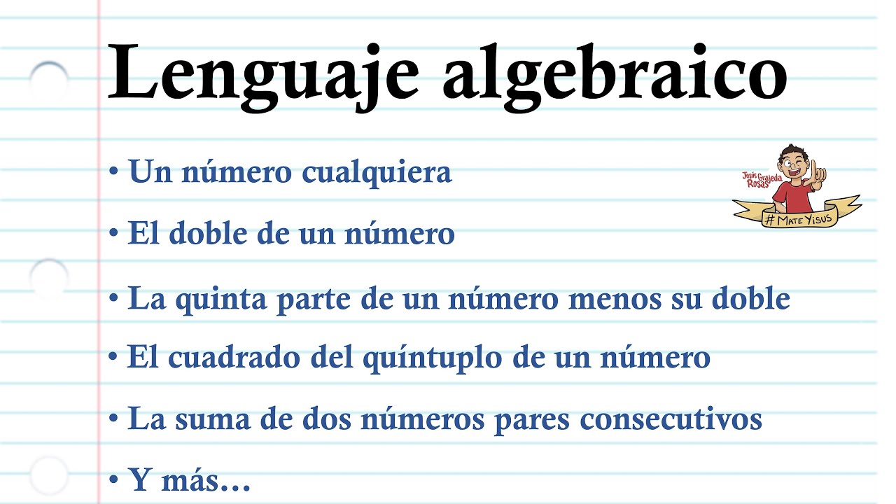Lenguaje algebraico. Desde lo más básico.