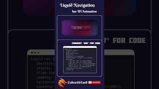 Liquid Glass Navigation Bar UI Animation with HTML CSS & JavaScript