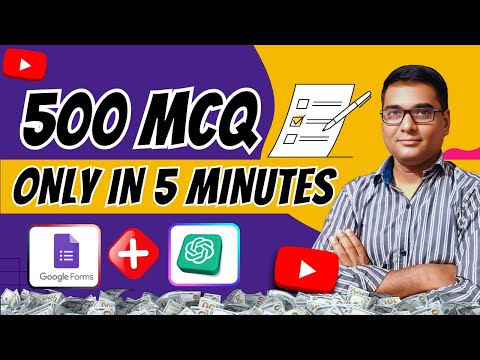 Create 500 MCQ in 5 MinutesGoogle Forms FREE Auto Quiz Maker Quiz Banane Ka Naya AI Trick IN 2026