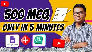Create 500 Mcq In 5 Minutesgoogle Forms Free Auto Quiz Maker Quiz Banane Ka Naya Ai Trick In 2026