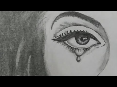 Half Face Of Girl Pencil Drawing Youtube