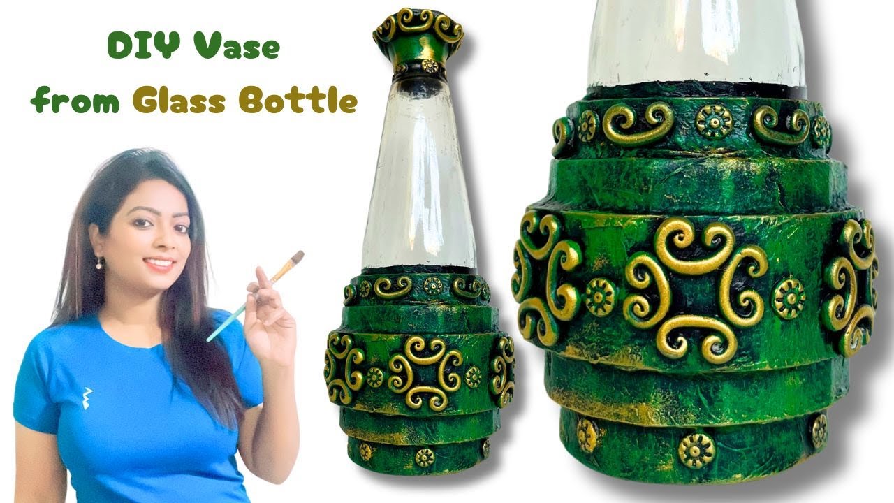 DIY Vase from  Glass Bottle