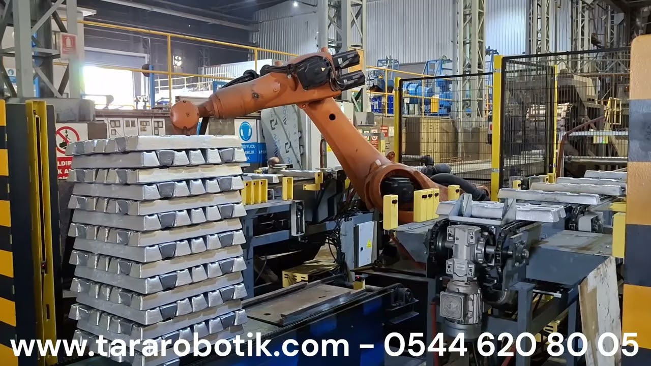 ALÜMİNYUM KÜLÇE PALETLEME ROBOTU   TARA KUKA Robotik Otomasyon