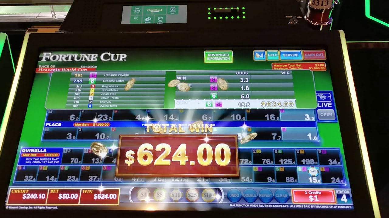 Fortune Cup slot machine horse racing slot machine winning 600 YouTube