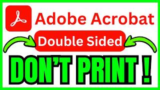 How To NOT PRINT DOUBLE SIDED Adobe Acrobat (QUICK & EASY) 2026