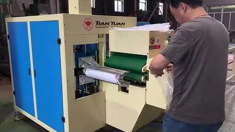 JBJ-9 Pillow rolling packing machine test before shipment