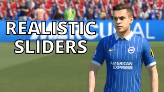 FIFA 21 Professional Difficulty Realistic Sliders For Short Games