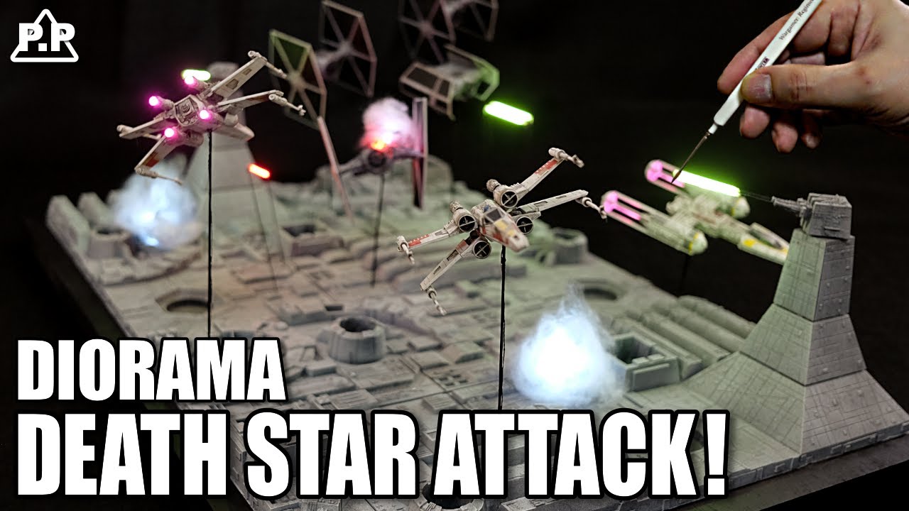 Diorama] Dogfight over the Death Star ! : Star Wars Plastic Models