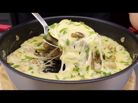 Быстрый и вкусный ЖЮЛЬЕН С КУРИЦЕЙ И ГРИБАМИ НА СКОВОРОДЕ менее, чем за полчаса!