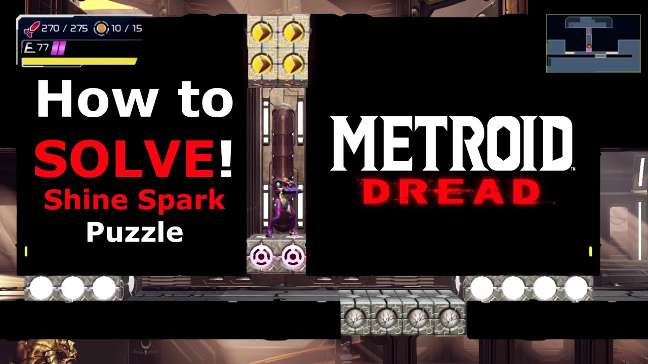 You will encounter this Shine Spark Puzzle at Ferenia in Metroid Dread