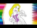 Pintando rapunzel  manos pequeas dibujos para colorear