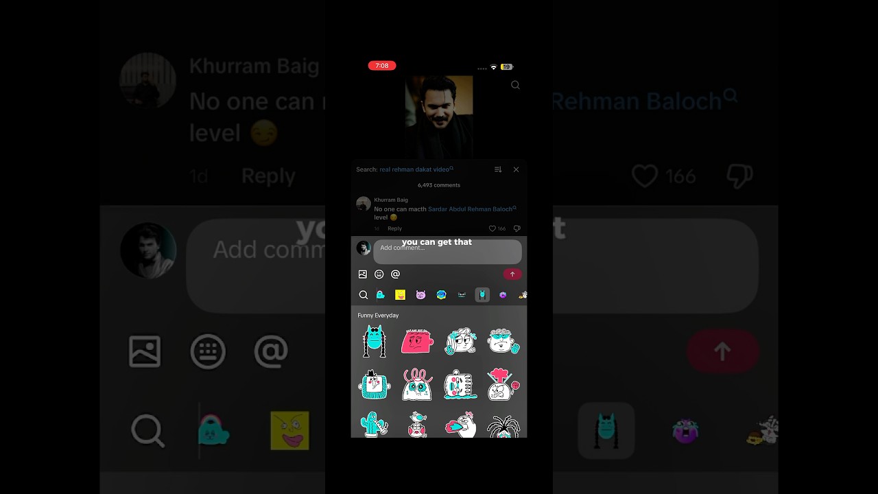 Tiktok GIF stickers for Comments
