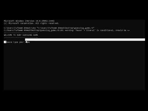 Ruby Guessing Game (My first complete program)