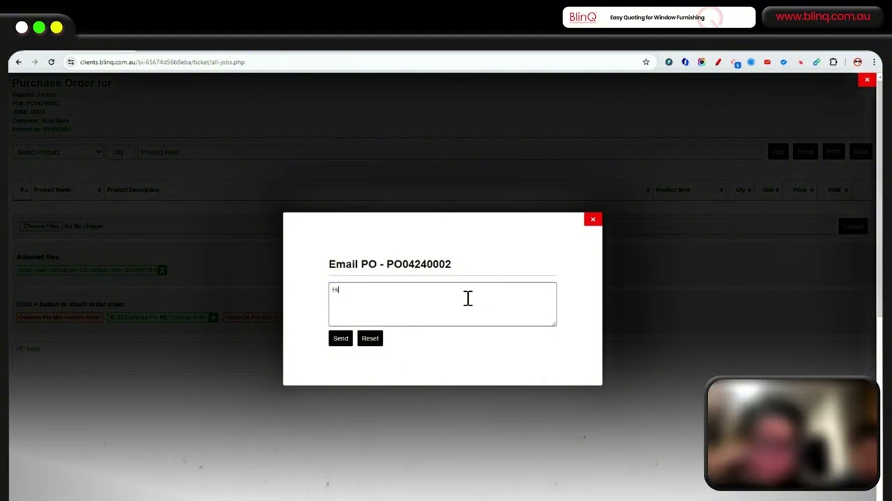 How to Raise & Track Purchase Orders for Factories in BlinQ Software | Window Covering Workflow