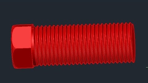 How to draw 3D Bolt in AutoCAD