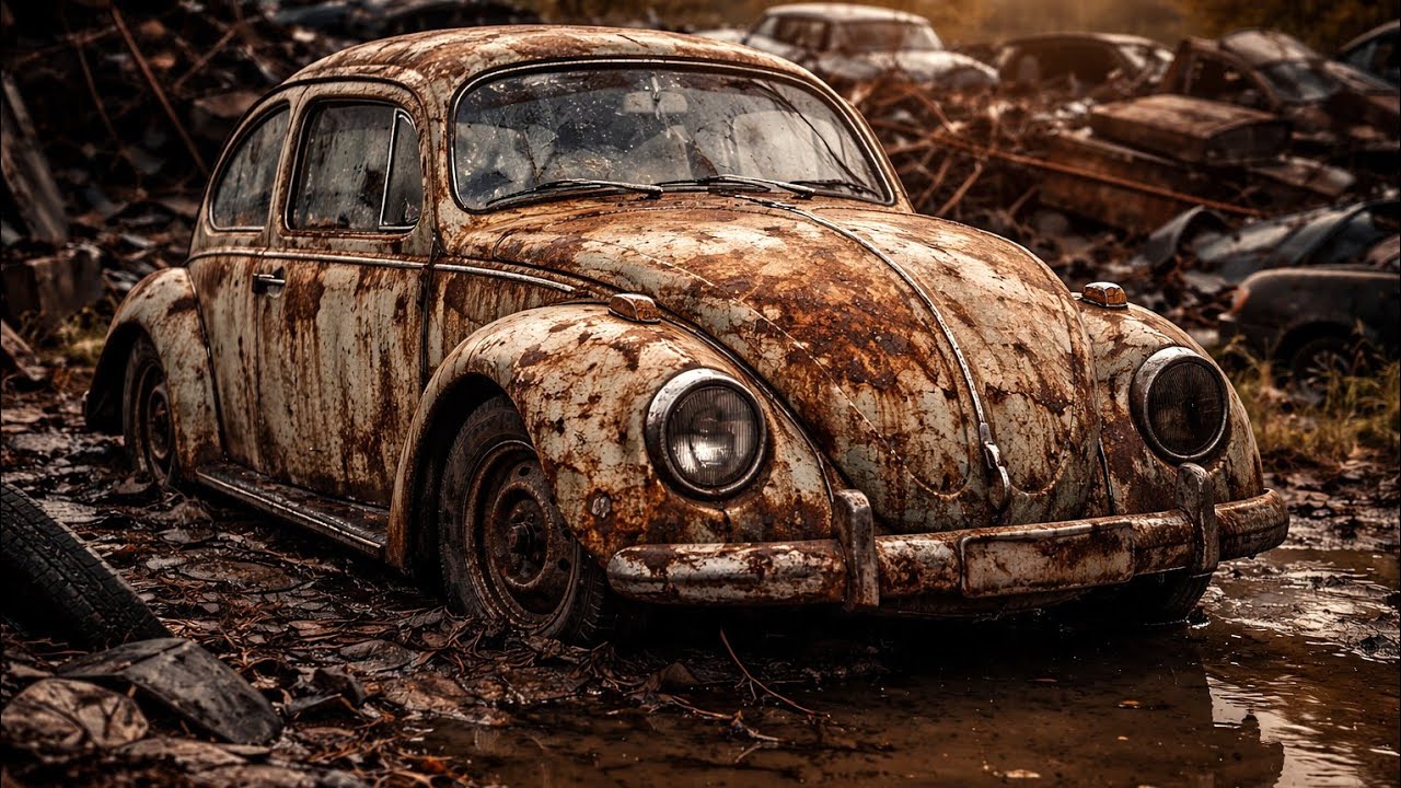 ASMR Car Restoration | 1955 Volkswagen Beetle Split Window (Rust to Glory, No Talking)