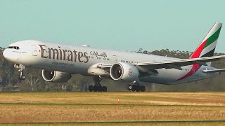 50Fps Final Days - Emirates Boeing 777-300Er - Landing And Takeoff Melbourne Airport Australia