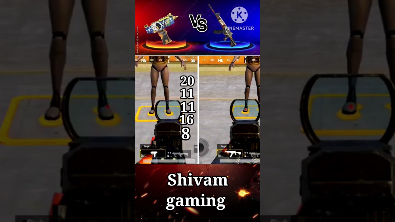 Ace32 vs uzi fire rate comparison 😳