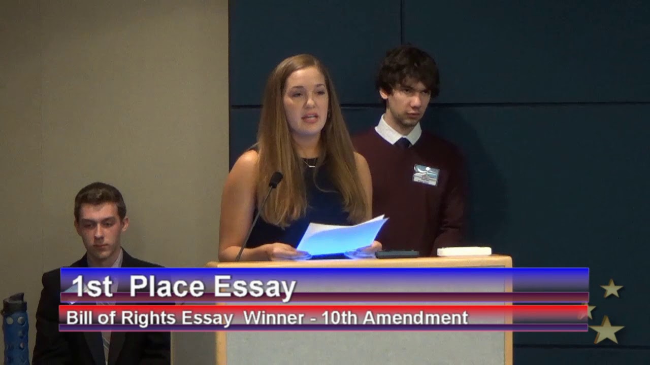 Winning Essay Speech on Bill of Rights Day 2018