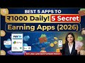 Top 5 Best Earning Apps 2026 | Earn ₹1000 Daily Free Paytm Cash (Live Proof) 🤑