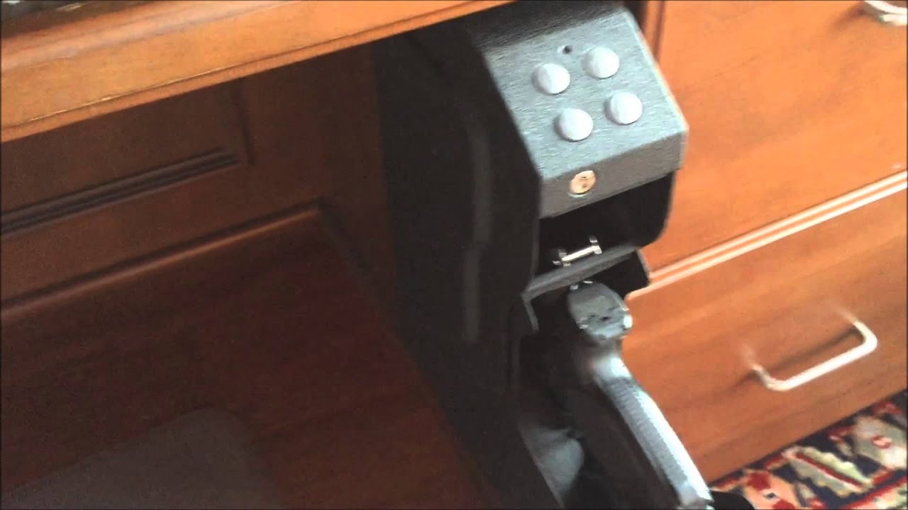 Tactical Under Desk Chair Pistol Holster Concealment Storage Solution 