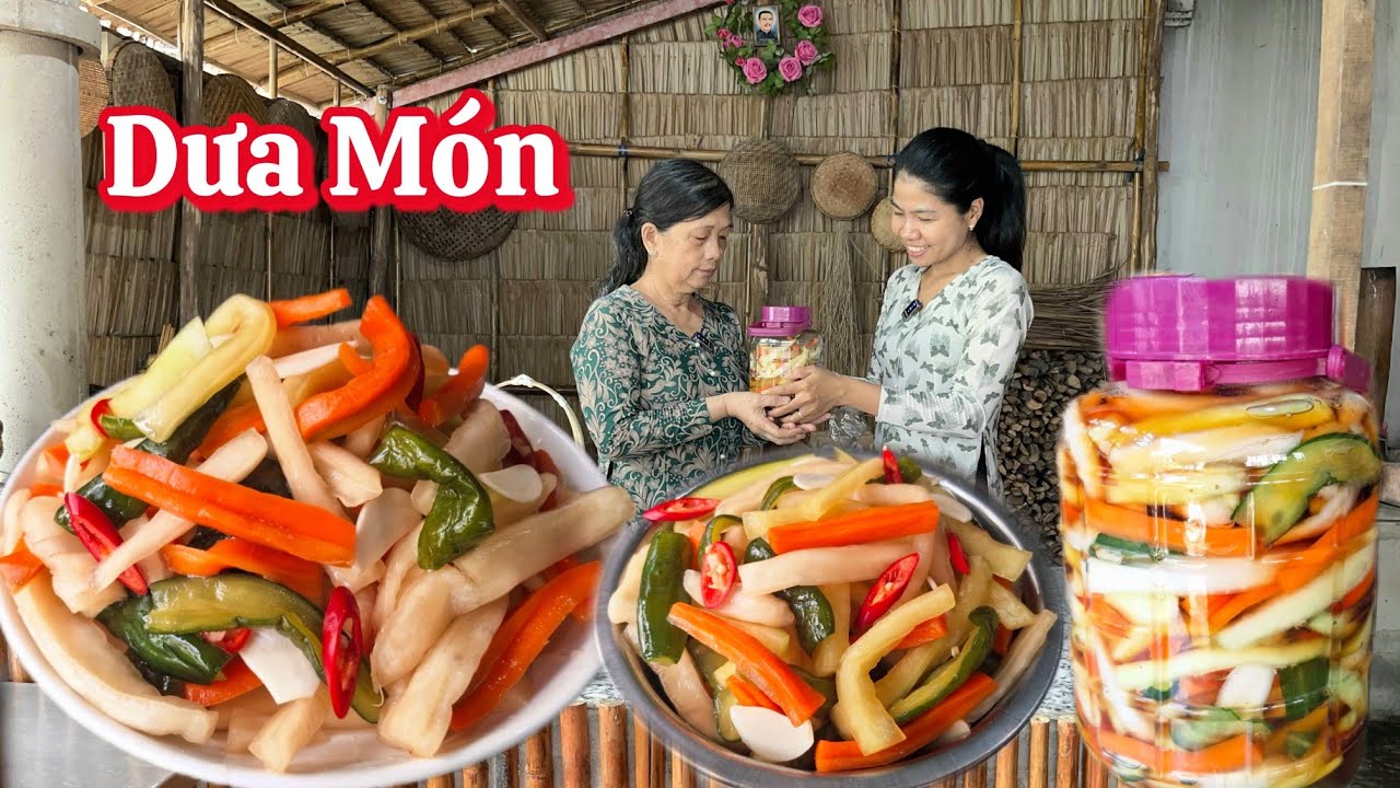 DƯA MÓN không phơi nắng rau củ giòn ngon thấm vị màu đẹp bắt mắt để được lâu 