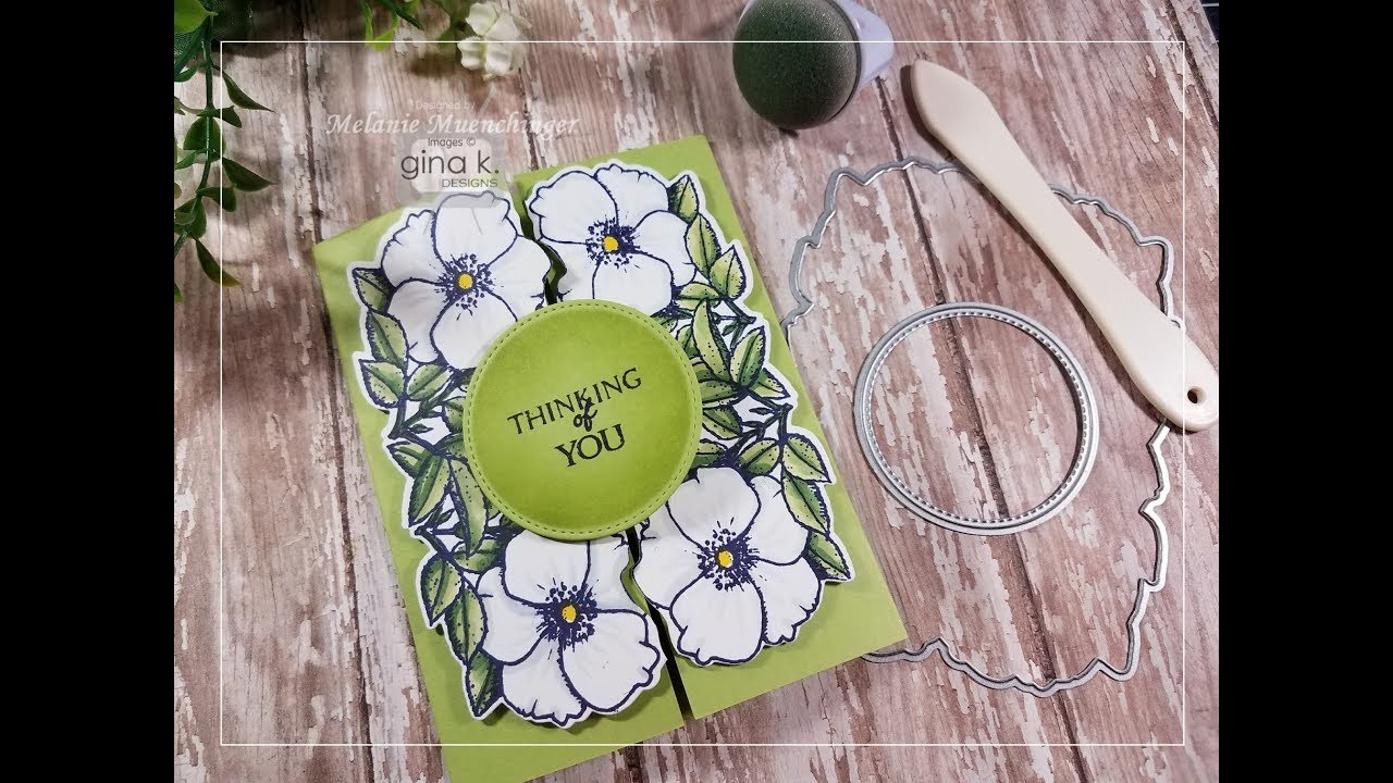 Gorgeous Gate Fold Card with Fabulous Rose Frame