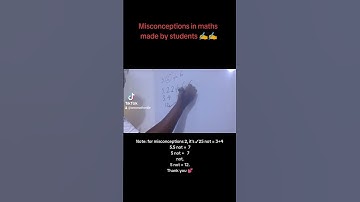 Common misconceptions in Mathematics #funmaths