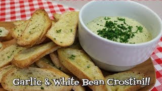 Garlic & White Bean Crostini White Bean Dip Appetizertasty Snackpantry Cookingnoreens Kitchen