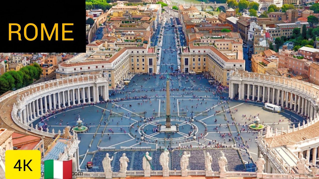 Rome, Italy Walking Tour | 4K Ultra HD City Walk | Italy 4K Walking | 
