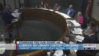 Concerns over Lubbock ISD library books brought before Board