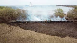 Aerial Footage Of Boardwalk Fire In Collingwood