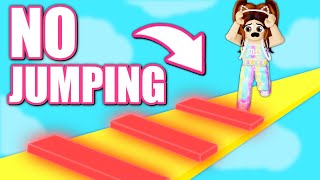 This Crazy Obby But You Can't Jump Had A WEIRD TWIST (Roblox)
