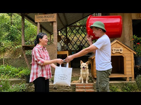 Rainy Day in the Countryside... Chuc Gifted Tuyen a Water Tank & Built Tun's House